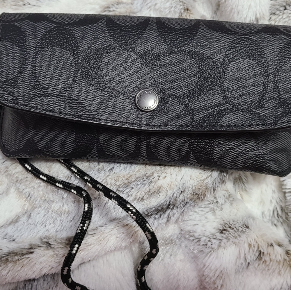 Coach Glasses Case black and grey